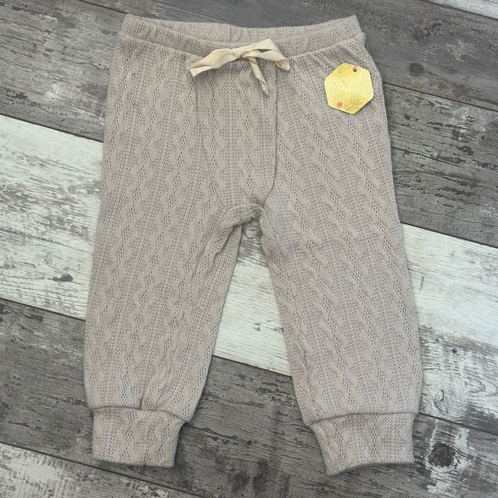Tullabee Cozy Knit Kids Bottoms in Cream